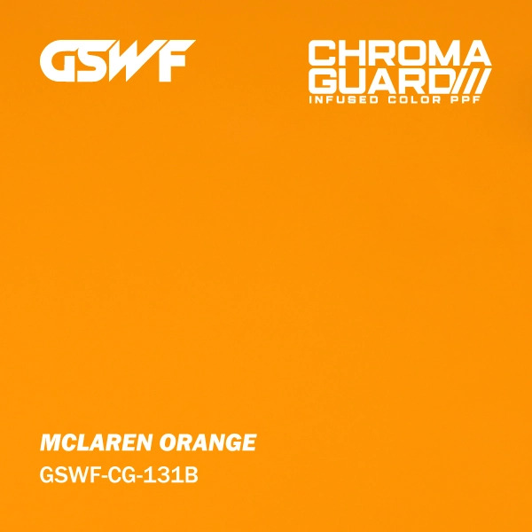 McLaren Orange — muestra real de GSWF