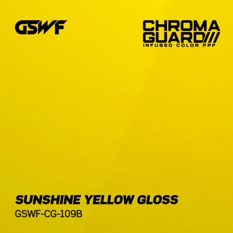 Sunshine Yellow Gloss — muestra real de GSWF