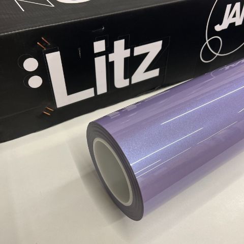 Silver Magic Purple — muestra real de LITZ