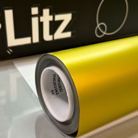 Metallic Gemstone Gold Matte — muestra real de LITZ