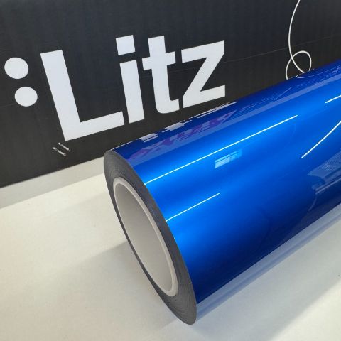 Сhrome Tranquil Blue — muestra real de LITZ