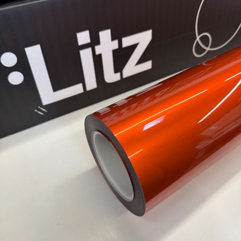 Chrome Hibiscus Orange — muestra real de LITZ
